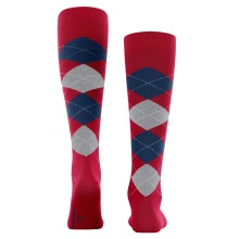 Burlington Knee Socks King (Argyle Pattern) red/grey Men - 1 Pair