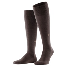 Burlington Knee Socks Leeds (climate-regulating and comfortable) dark brown Men - 1 Pair