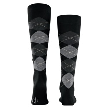 Burlington Knee Socks Manchester (Argyle Pattern) black Men - 1 Pair