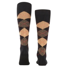 Burlington Knee Socks Preston (Argyle Pattern) black/brown Men - 1 Pair