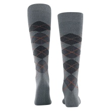 Burlington Knee Socks Preston (Argyle Pattern) Light Grey Men - 1 Pair