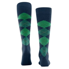 Burlington Knee Socks Preston (Argyle Pattern) navy blue Men - 1 Pair