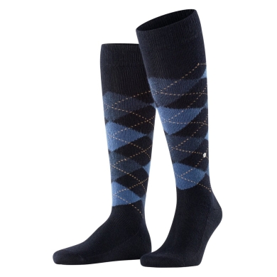 Burlington Knee Socks Preston (Argyle Pattern) darknavy Men - 1 Pair