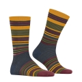 Burlington Daily Sock Stripe brown/yellow Men - 1 Pair