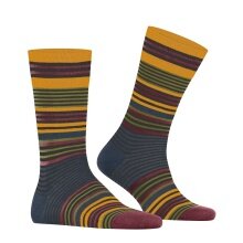 Burlington Daily Sock Stripe brown/yellow Men - 1 Pair