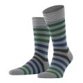 Burlington Daily Sock Blackpool New (Block Stripes) dark grey/multicoloured Men - 1 Pair