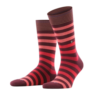 Burlington Daily Sock Blackpool New (Block Stripes) coral/red/multicoloured Men - 1 Pair