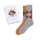 Burlington Daily Sock Crew Basic 2-Pack Gift Box grey/orange Men - 2 Pairs