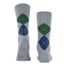 Burlington Daily Sock Crew King SO (Argyle Pattern) #23 light grey Men - 1 Pair