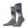 Burlington Daily Sock Crew King SO (Argyle Pattern) #23 grey Men - 1 Pair