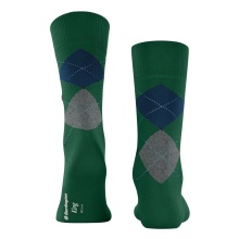 Burlington Daily Sock Crew King SO (Argyle Pattern) #23 dark green Men - 1 Pair