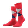 Burlington Daily Sock Crew King SO (Argyle Pattern) #23 red Men - 1 Pair