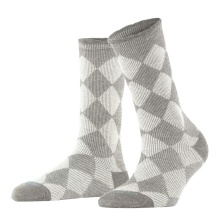 Burlington Daily Sock Dalston (Argyle Pattern) grey Women - 1 Pair