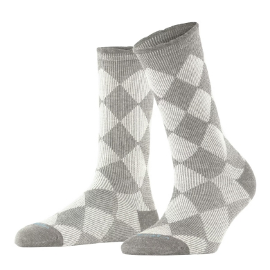 Burlington Daily Sock Dalston (Argyle Pattern) grey Women - 1 Pair