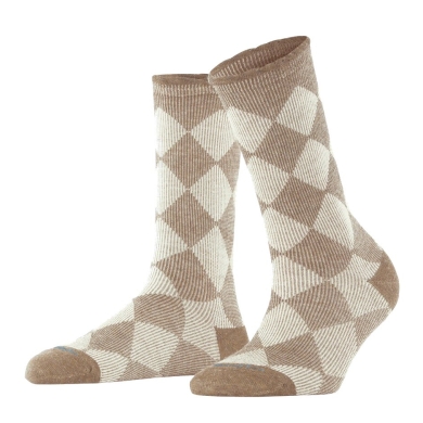 Burlington Daily Sock Dalston (Argyle Pattern) beige Women - 1 Pair