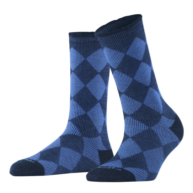 Burlington Daily Sock Dalston (Argyle Pattern) Navy Blue Women - 1 Pair