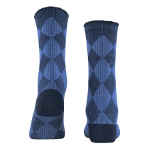 Burlington Daily Sock Dalston (Argyle Pattern) Navy Blue Women - 1 Pair