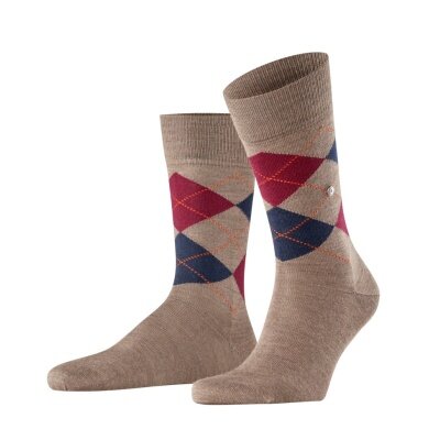 Burlington Daily Sock Edinburgh SO brown/navy Men - 1 Pair