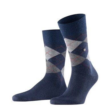 Burlington Daily Sock Edinburgh SO darknavy/grey Men - 1 Pair