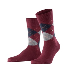 Burlington Daily Sock Edinburgh SO bordeaux/grey Men - 1 Pair