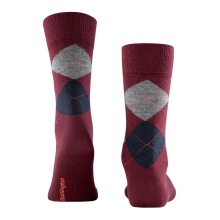 Burlington Daily Sock Edinburgh SO bordeaux/grey Men - 1 Pair