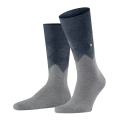 Burlington Daily Sock Hampstead (Argyle Pattern, Organic Cotton) light grey/black Men - 1 Pair