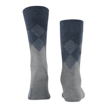 Burlington Daily Sock Hampstead (Argyle Pattern, Organic Cotton) light grey/black Men - 1 Pair