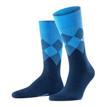 Burlington Daily Sock Hampstead (Argyle Pattern, Organic Cotton) Navy Blue Men - 1 Pair