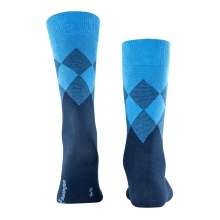 Burlington Daily Sock Hampstead (Argyle Pattern, Organic Cotton) Navy Blue Men - 1 Pair