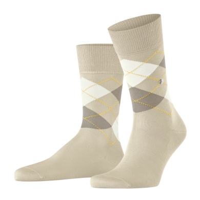 Burlington Daily Sock Manchester (Argyle Pattern) Sand Brown Men - 1 Pair