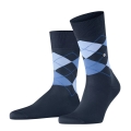 Burlington Daily Sock Manchester (Argyle Pattern) Navy Blue Men - 1 Pair