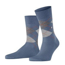 Burlington Daily Sock Manchester (Argyle Pattern) denim blue Men - 1 Pair