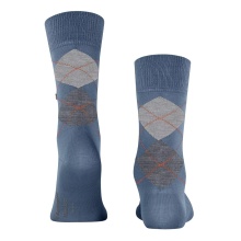 Burlington Daily Sock Manchester (Argyle Pattern) denim blue Men - 1 Pair