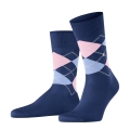 Burlington Daily Sock Manchester (Argyle Pattern) navy blue Men - 1 Pair