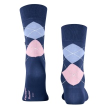 Burlington Daily Sock Manchester (Argyle Pattern) navy blue Men - 1 Pair