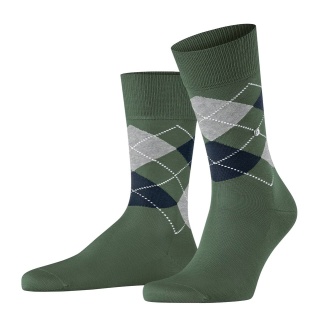 Burlington Daily Sock Manchester (Argyle Pattern) dark green Men - 1 Pair