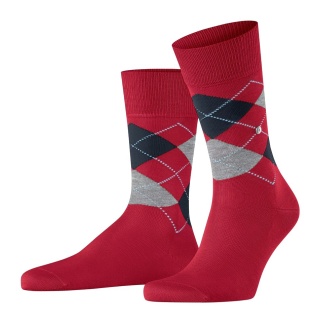 Burlington Daily Sock Manchester (Argyle Pattern) red Men - 1 Pair