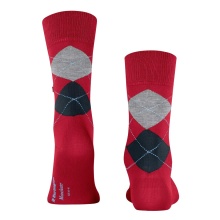 Burlington Daily Sock Manchester (Argyle Pattern) red Men - 1 Pair