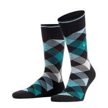 Burlington Daily Sock Newcastle (Diamond Pattern) black/blue Men - 1 Pair