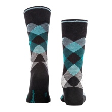 Burlington Daily Sock Newcastle (Diamond Pattern) black/blue Men - 1 Pair