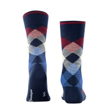 Burlington Daily Sock Newcastle (Diamond Pattern) Navy Men - 1 Pair