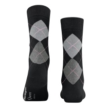 Burlington Daily Sock Queen (Argyle Pattern) black Women - 1 Pair