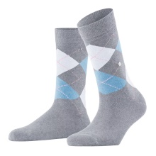 Burlington Daily Sock Queen (Argyle Pattern) light grey/blue Women - 1 Pair