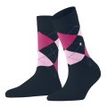 Burlington Daily Sock Queen (Argyle Pattern) navy blue/pink Women - 1 Pair