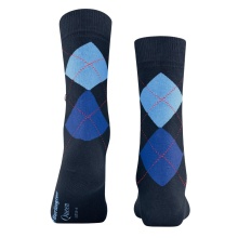 Burlington Daily Sock Queen (Argyle Pattern) navy/light blue Women - 1 Pair