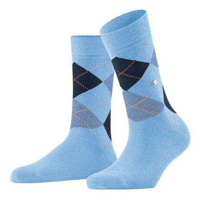 Burlington Daily Sock Queen (Argyle Pattern) light blue Women - 1 Pair