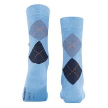 Burlington Daily Sock Queen (Argyle Pattern) light blue Women - 1 Pair