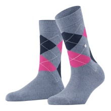 Burlington Daily Sock Queen (Argyle Pattern) cobalt blue Women - 1 Pair