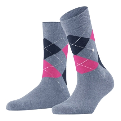 Burlington Daily Sock Queen (Argyle Pattern) cobalt blue Women - 1 Pair