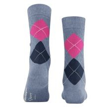 Burlington Daily Sock Queen (Argyle Pattern) cobalt blue Women - 1 Pair